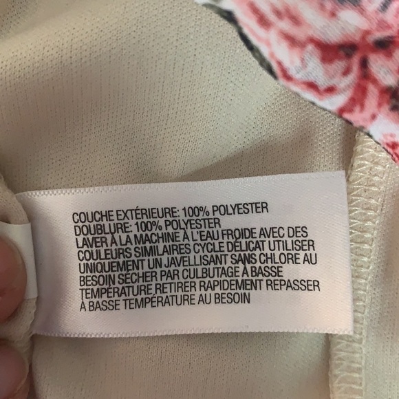 Xhilaration White/Pink Floral Tunic Button Front Collared Mini Dress Size M - Picture 12 of 15